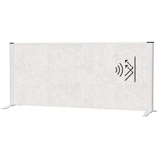 MAUL Tisch Trennwand Akustik MAULconnecto 120x50 cm | Raumteiler für Schreibtisch, Sideboard | Raumtrenner mit Standfüßen | Akustikvlies (4000 g/m2) als Sichtschutz und Schalldämmung