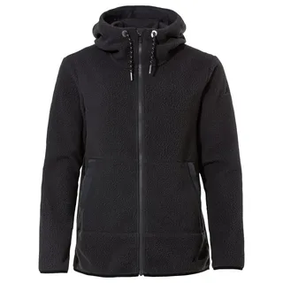 VAUDE Damen Fleece Jacke Manukau Fleece Jacket II, warme, urbane Fleecejacke im Teddy-Look, weich, bequem und pflegeleicht, phantom black, 38