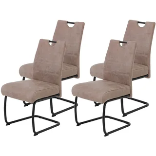 Hela FLORA Freischwinger Polyester beige 4er Set