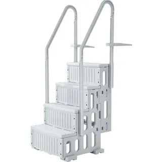 Vevor Schwimmbadleiter Grau 122–137 cm