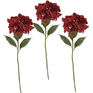 I.GE.A. Kunstblume »Hortensie«, 3er Set, rot