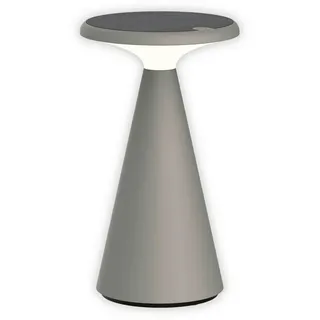 Näve Solarleuchte , Beige , Kunststoff , rund , F , 11.5x20.3x9.4 cm , Touch (on/off) , Lampen & Leuchten, Außenbeleuchtung, Solarleuchten