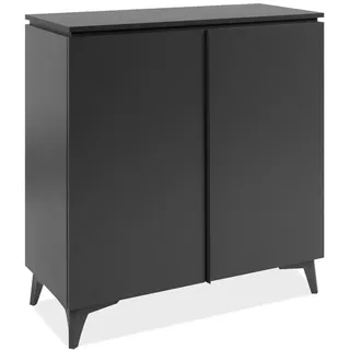 Finori GmbH Sideboard Bertrix 88 x 92 x 40 cm Grau / Schwarz