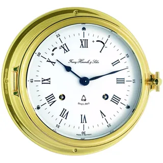 HERMLE 35065-000132 Schiffsuhr, Messing, Gold, 18cm x 18cm x 10 cm