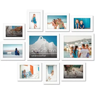 Americanflat Bilderrahmen Collage weiß 20x25 cm 2 St./ 13x18 cm 4 St./ 10x15 cm 4 St.