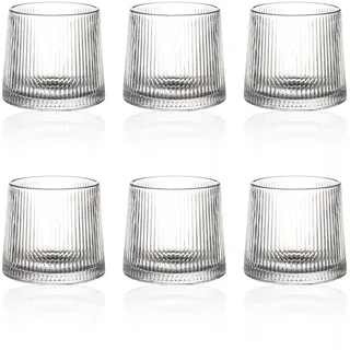Longing Home Drehbare Gläser, 6 teiliges, 150ml, Hemisphärische Basis, für Trinken von Bourbon, Scotch, Cocktails, Cognac, Rum