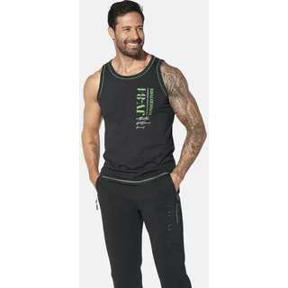 Muskelshirt JAN VANDERSTORM "Doppelpack Tanktop FINDOWIN", Herren, Gr. 6XL, grün (hellgrün schwarz), Obermaterial: 100% Baumwolle CO., Shirts Muskelshirt