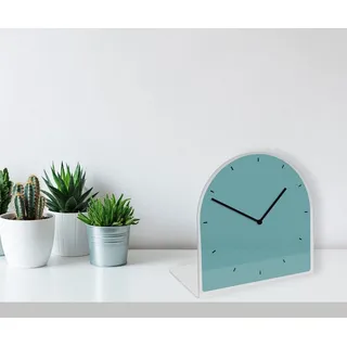 Queence Tischuhr »Helene« Tisch, Uhr, modern, geräuschlos, blau