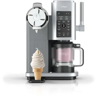 Ninja CREAMi Scoop & Swirl Eismaschine Platinsilber 0,48 l