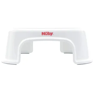 Talbot's Nuby - Tritthocker mit rutschfesten Gummis mit anit-rutsch-funktion(Weiß + Grau)