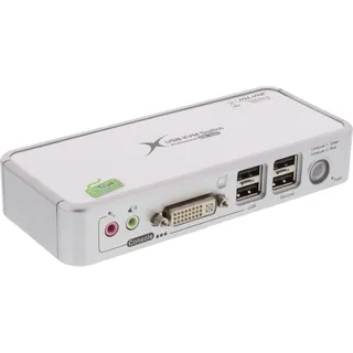 InLine KVM Switch, DVI, 2-fach, USB, mit Audio