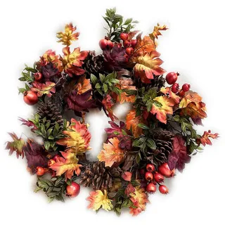 Mondex Herbstkranz Mave Braun 55/55/55 cm Kunstoff , Kunststoff , 55x55x55 cm , Dekoration
