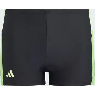 Adidas Colourblock 3-Streifen Boxer-Badehose Black / Green Spark / Lucid Lime 164