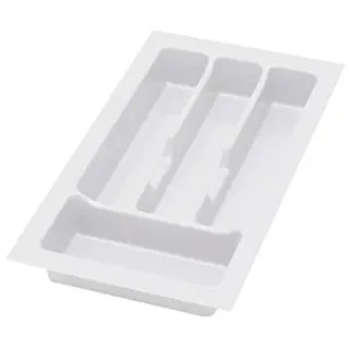 Alusfera Besteckkasten für Schubladen 30 cm – Schubladen Organizer mit Fächeraufteilung – Hochwertiger Schubladen Organizer Küche für Mehr Ordnung – Anpassbar und leicht zu reinigen - 230x430mm Silber