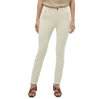 Desires Enia Mid Waisted Slim Raw Edge Jeans Jeans Damen In Beige Herbst Damen Jeans Größe 33