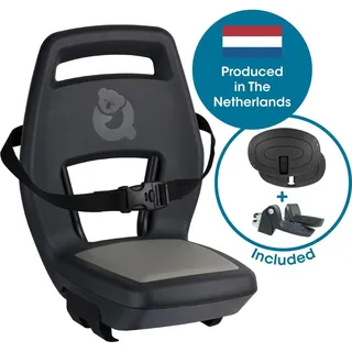 QIBBEL Junior 6+ Kindersitz für Fahrräder - Black - Max 35 kg