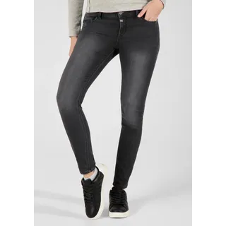 5-Pocket-Jeans TIMEZONE "Tight AleenaTZ", Damen, Gr. 26, Länge 30, schwarz, 83% Baumwolle 15% Polyester 2% Elastan, lang, Jeans 5-Pocket-Jeans