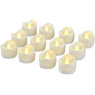Pretop LED-Kerzen, Pretop LED-Teelichter, flammenlose Kerzen mit Timer, automatischer Modus: 6 Stunden an und 18 Stunden aus, 3,2 x 3,6 cm, 12 Stück, warmweiß
