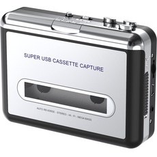 DIGITNOW! Cassette Capture tragbarer Kassetten-Player/Kassette auf MP3-Konverter, Kassette auf MP3/CD-Audio über USB