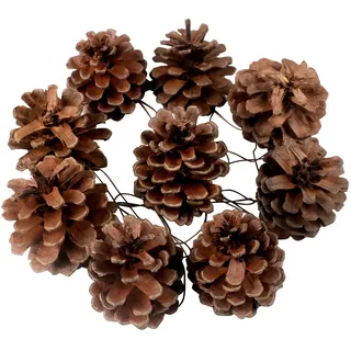 TRIXES 9-TLG. Hängende Tannenzapfen Weihnachtsbaum-Deko | Festliche Weihnachtsanhänger für Bäume, Kränze & Bastelprojekte