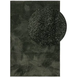 benuta nest Waschbarer Teppich Nina Grün 120x170 cm - Moderner Kurzflor-Teppich für Wohnzimmer