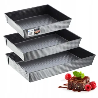 KADAX Backblech Backblech Pfannen XXL-Kuchenform 3er-Set Kuchenblech