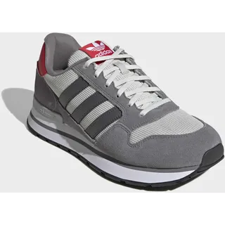 Sneaker ADIDAS ORIGINALS "ZX 500 RS", Mädchen, Gr. 47, grau four, grau five, better scarlet, Leder, Textil, Schuhe Sneaker