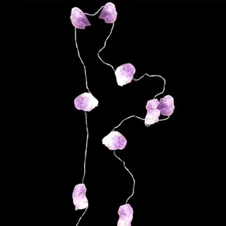 Ciieeo Weihnachtslichterkette Innen 300X1X1Cm Mit Amethyst Stein Kreative Hängende Lichterkette Für Festliche Dekoration Und Nachtlicht Stimmungsvolle Beleuchtung