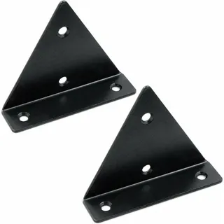 Wandregalhalterung – Metall mit robuster Kante, schwebende Wandmontage mit passenden Schrauben für offene DIY-Regale, 8–10 cm Wandregal, 2 Stück (Schwarz)