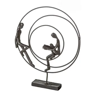 Casablanca modernes Design Casablanca - Skulptur, Design Figur - Circles - Höhe: 23 cm - Eisen brüniert