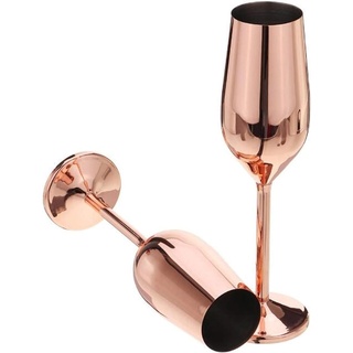 Sektgläser Edelstahl 200 ml rose gold,champagner gläser 2er set moet, Cocktailgläser Jahrestag,Edelstahl sektgläser hochzeit sektgläser glas stölzle sektgläser