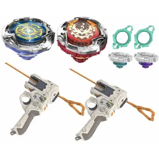 INFINITY NADO S7 Kreisel mit 2 modularer kreiselwerfer, Metallkreisel Typ Verteidigung/Ausdauer Rechts/Linksdrehung, Spielzeug für Jungen Mädchen ab 5 Jahren