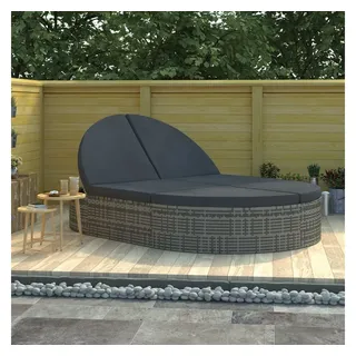 vidaXL Doppel Sonnenliege 138 x 0 x 28 cm Grau