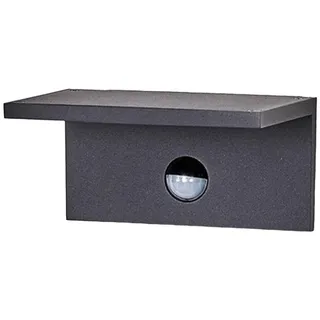 Lucande LED Wandleuchte außen Darina mit Bewegungsmelder (spritzwassergeschützt (Modern) in Schwarz aus Aluminium (1 flammig,) - Wandlampe für Außenwand/Hauswand Haus Terrasse und Balkon