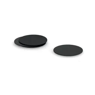 Zeller Glasuntersetzer-Set, Kunstleder, 4-teilig, Strapazierfähiges Set bestehend aus vier Glasuntersetzern, Farbe: schwarz