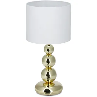 Relaxdays Tischlampe Gold