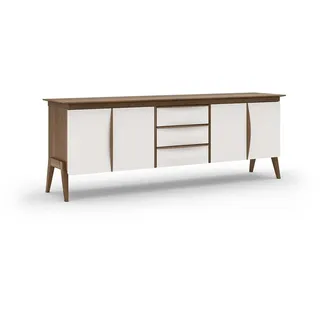 Sideboard Design Luxus 230 x 55 x 83 cm JVmoebel - Weiß, Braun