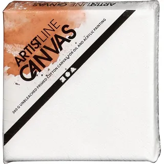 Creativ Company Leinwand Maluntergrund 10x10 cm - 10er Set - Weiß