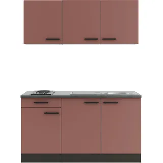 OPTIFIT Nizza407 Miniküche 150 cm Rostrot