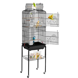 Vevor Vogelkäfig VEVOR 45,7 x 35,5 x 151 cm schwarz