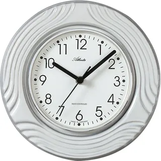 Atlanta Küchenuhr 23,5 cm 6021 grau/weiß
