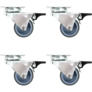 The Living Store Doppel-Lenkrollen 8 Stk. 50 mm