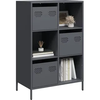 vidaXL Highboard Anthrazit 68x39x103,5 cm Stahl - Grau