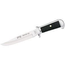 Bild Bowie-Messer, AISI 420, Zinkdruckguss, Lederscheide, robustes Outdoor-Messer & Jagdmesser, Survivalmesser mit feststehender Klinge