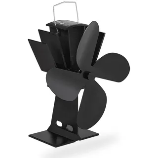 Relaxdays Ofenventilator Aluminium 25 x 14 cm schwarz