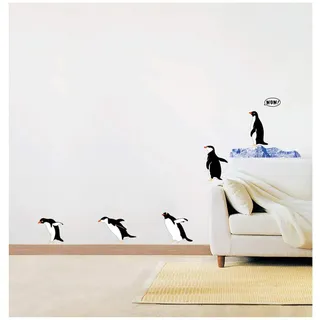Ambiance Sticker Ambiance-Live Wandtattoo, Motiv: Pinguin-Familie