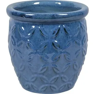 Pflanztopf Lafiora Keramik glasiert Ø 20 cm H 21 cm blau
