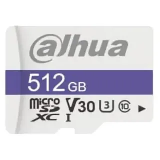 DAHUA 512 GB MICROSD-Karte Read Speed UP to 100 MB/S Write Speed UP to 80 MB/S Speed Class C10 U3 V30 TBW 70TB (DHI-TF-C100/512GB)