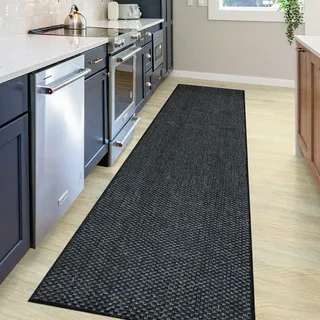 OTTO home Teppich »Venedig auch als Läufer erhältlich« rechteckig 4 mm Höhe In- und Outdoor geeignet, Sisal-Optik, Wetterfest & UV-beständig, schwarz,