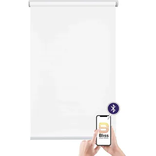 sunlines Elektrisches Rollo "Akkurollo Upcycling appgesteuert, blickdicht, Sunlines" blickdicht ohne Bohren appgesteuert via Bluetooth, weiß
